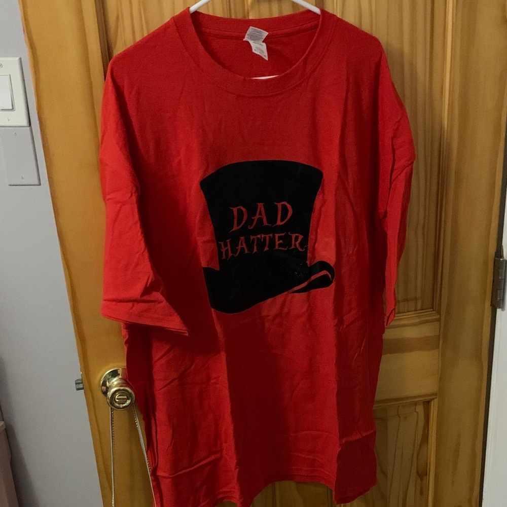 Gildan Red T-Shirt with Black Top Hat Graphic